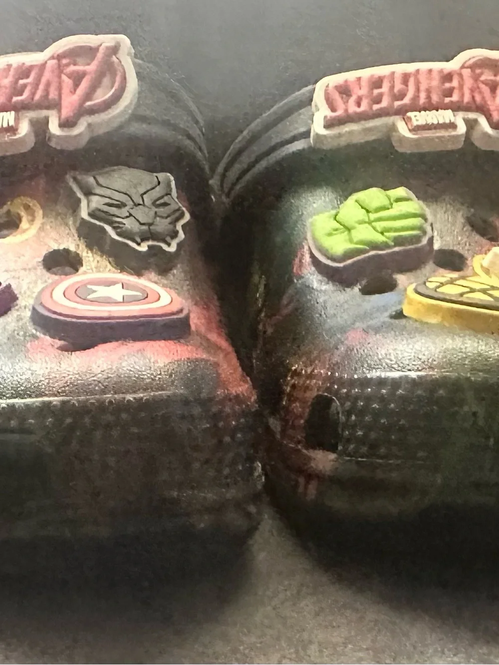 Marvel Avengers Kids Colorful Clog Shoes - Black with Multicolor Accents